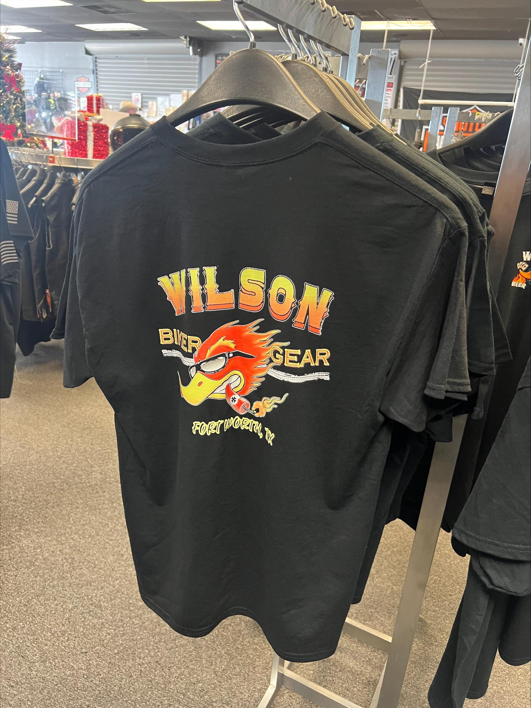 Display of shirts and riding apparel