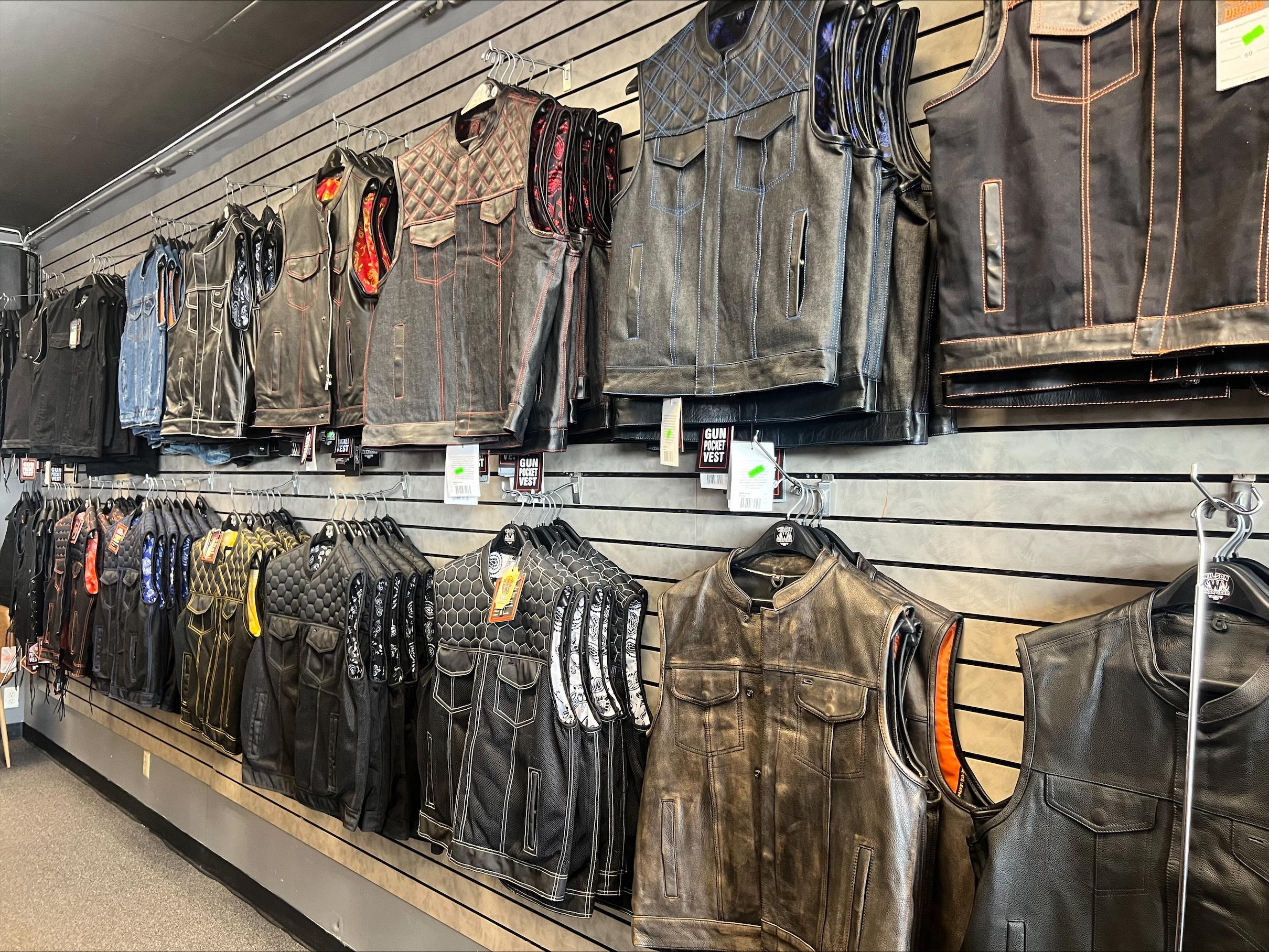 Another angle of the vest and jacket wall