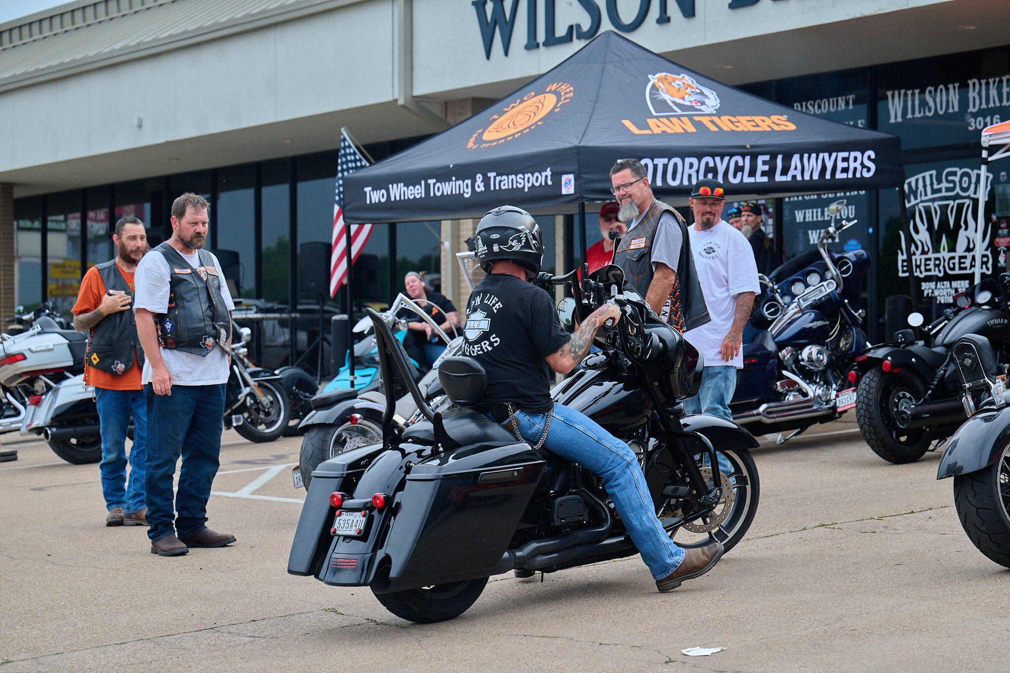 Leather jacket being stitched on an industrial sewing machine